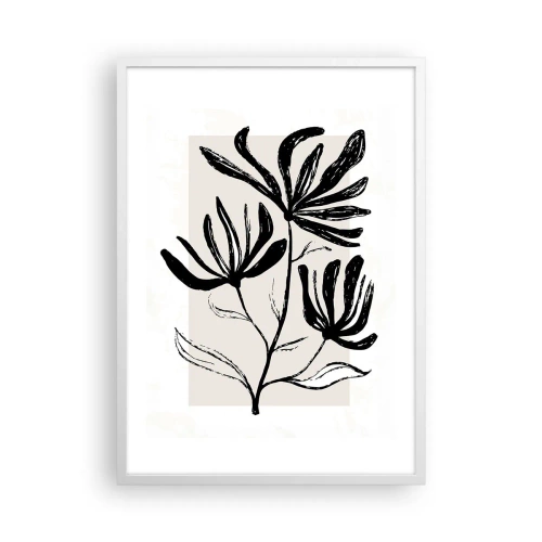 Pôster em moldura branca - Esboço para o herbário - 50x70 cm