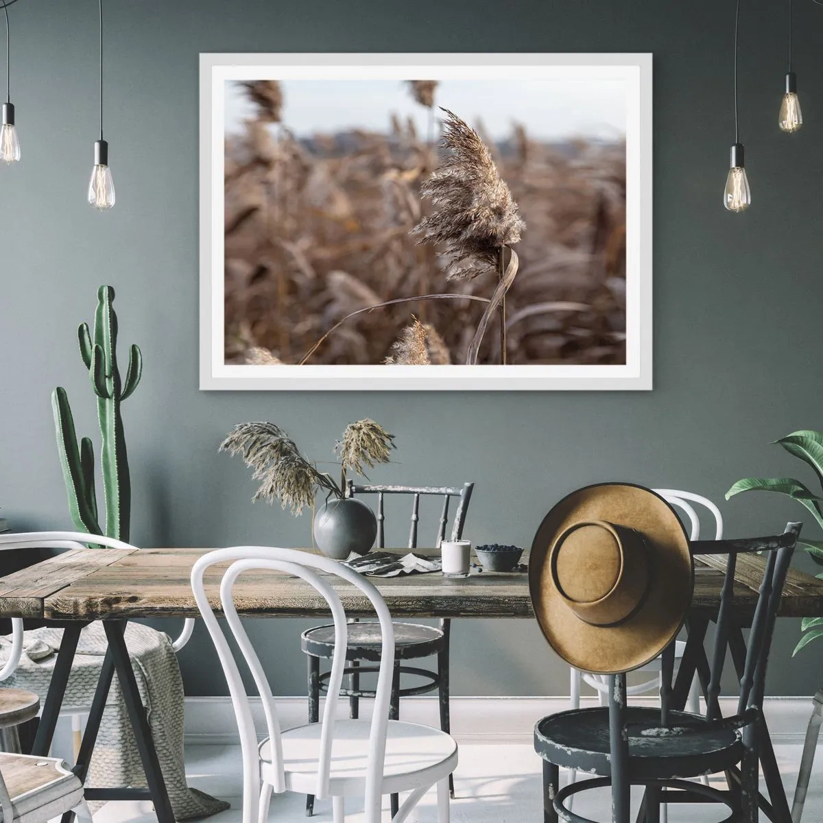 Pôster em moldura branca - É hora de voar com o vento - 100x70 cm