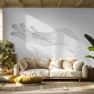 Papel de Parede Premium Canvas - Mão de mola - Abstração, Gráficos, Mão - 200x140 cm