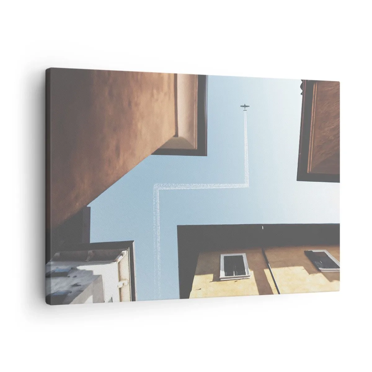 Quadro em tela - Acima do labirinto da cidade - 70x50 cm