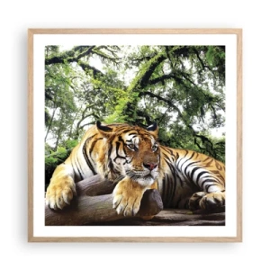 Pôster com moldura de carvalho claro - Com os melhores cumprimentos - 60x60 cm