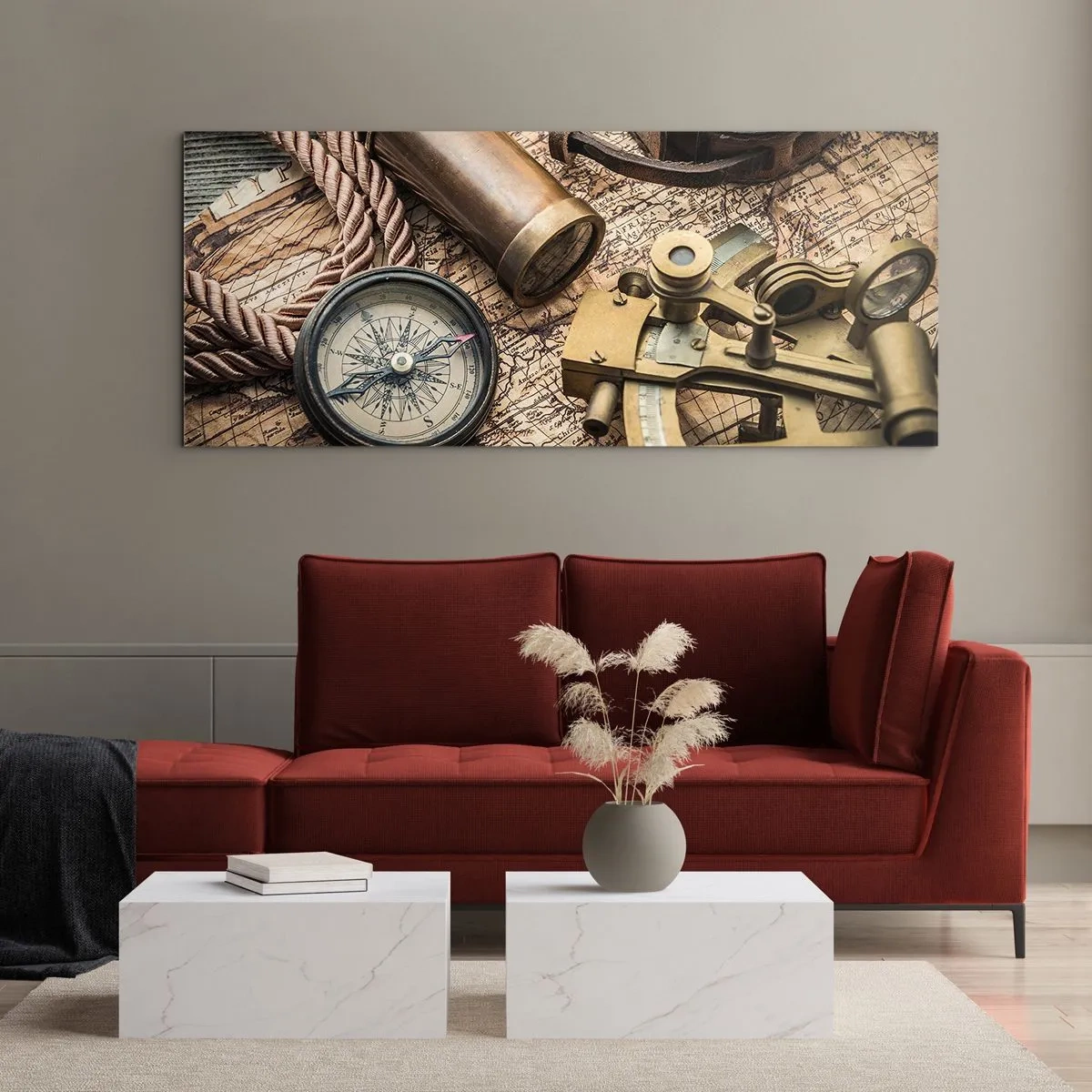 Quadro em vidro - Definir um rumo - 120x50 cm