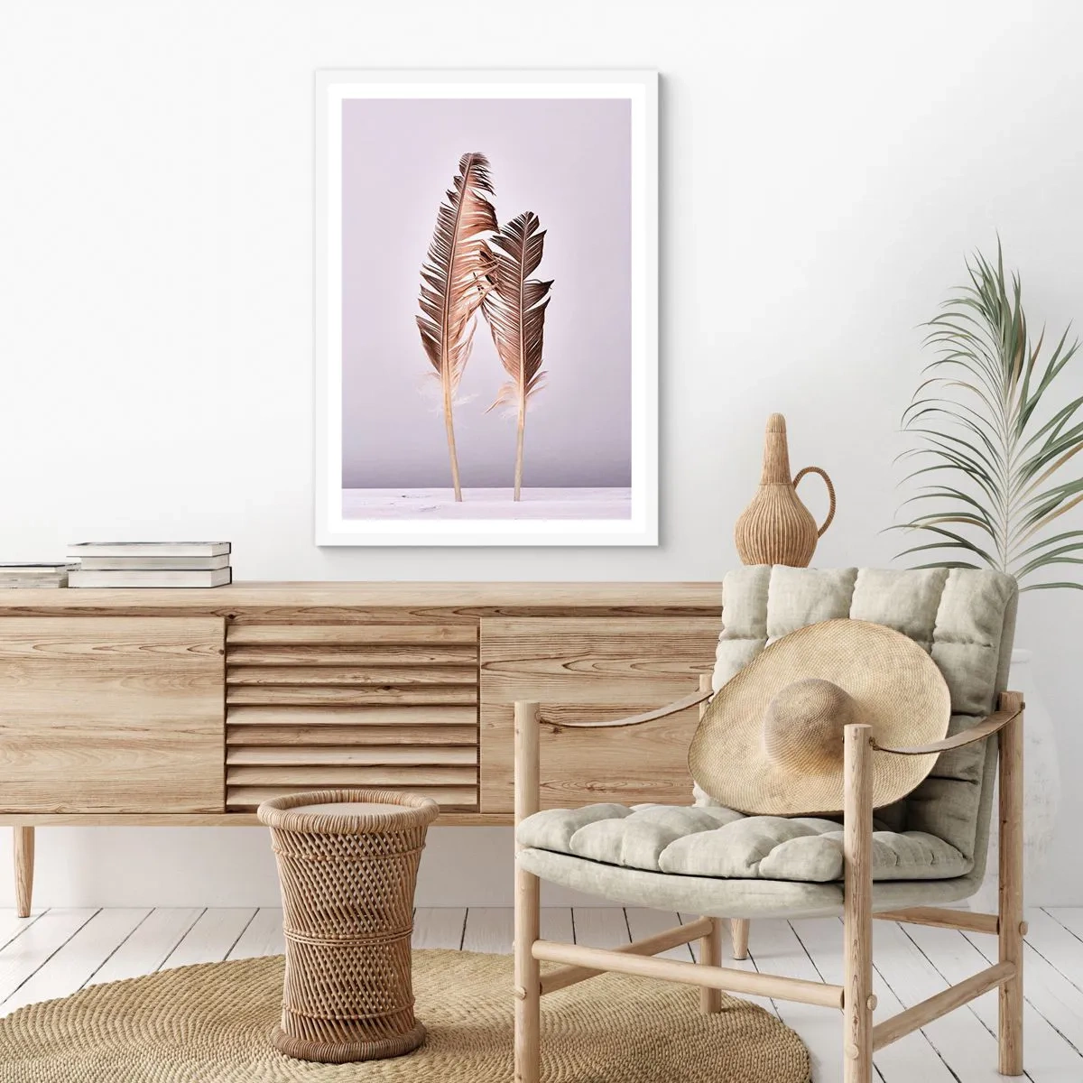 Pôster em moldura branca - Contra o nada - 50x70 cm