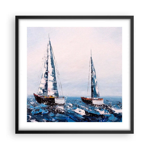 Pôster com moldura preta - Irmandade do vento - 50x50 cm