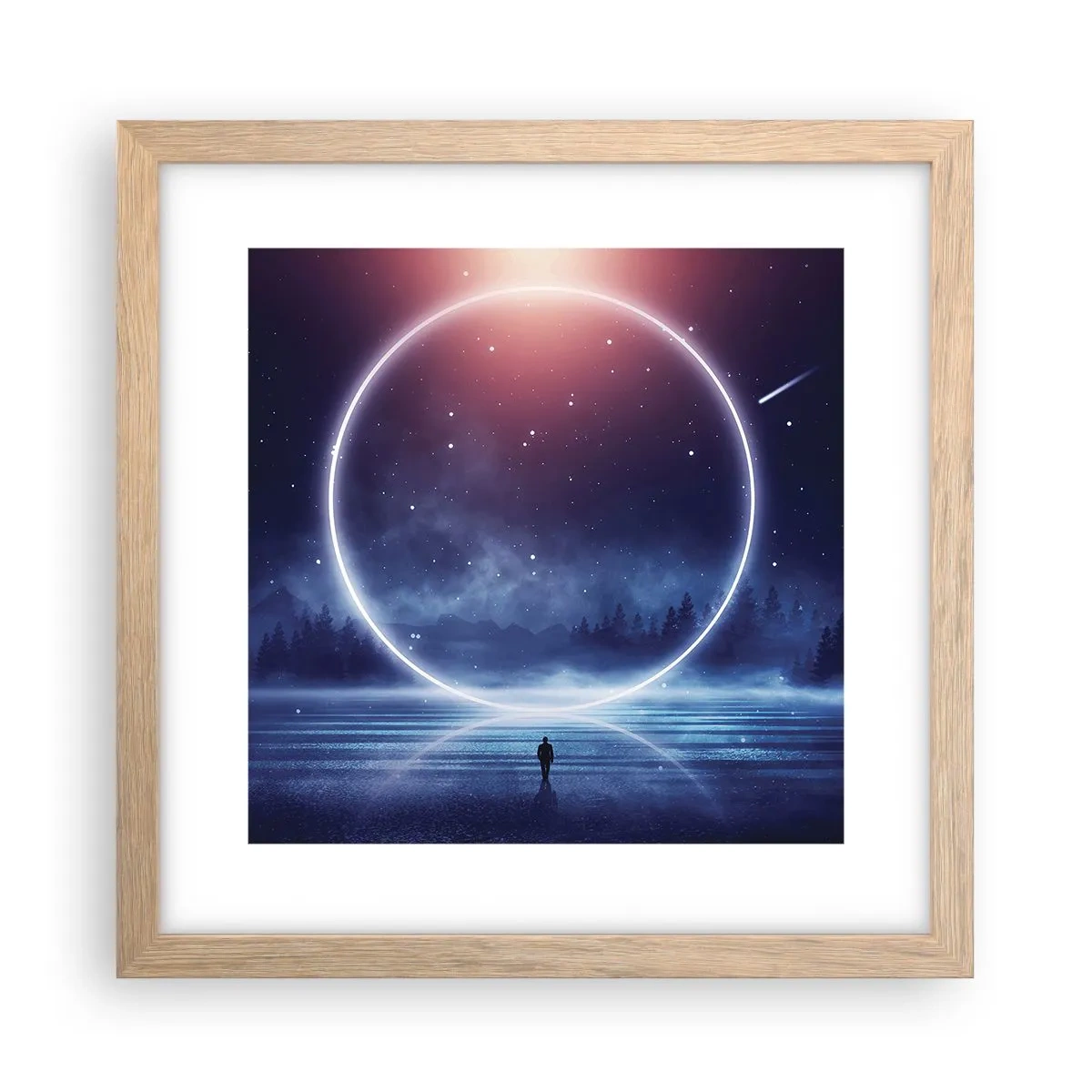 Pôster com moldura de carvalho claro - Eles já estão aqui... - 30x30 cm