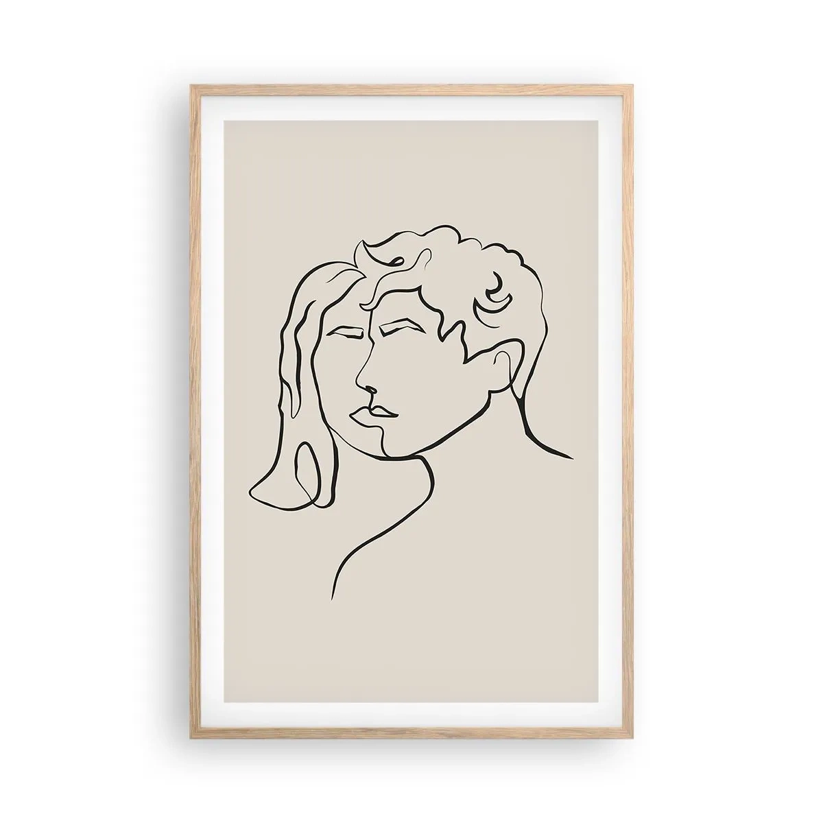 Pôster com moldura de carvalho claro - E fornou-se a união - 61x91 cm