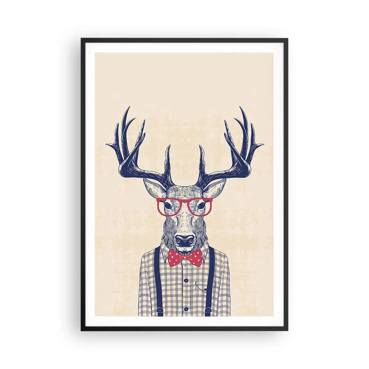 Pôster com moldura preta - Extravagância engraçada - 70x100 cm