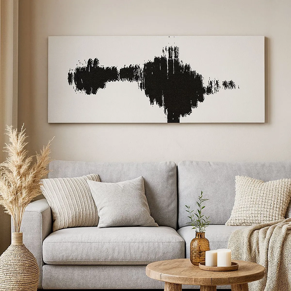 Quadro em tela - Vibrações da imaginação - 100x40 cm