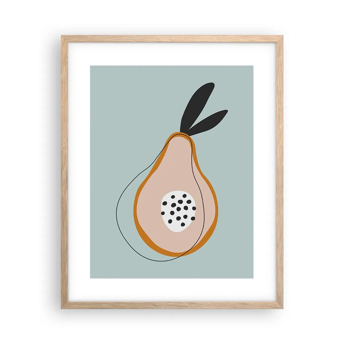 Pôster com moldura de carvalho claro - Penetrar na natureza das coisas - 40x50 cm