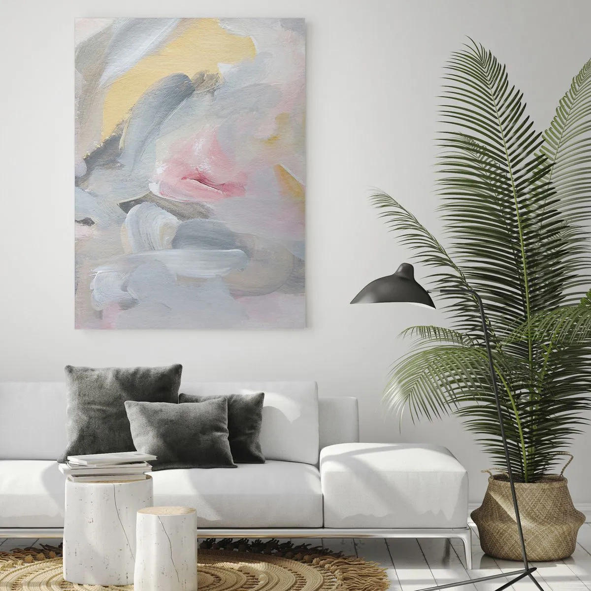 Quadro em vidro - Em um mundo pastel - 70x100 cm