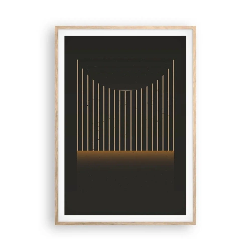Pôster com moldura de carvalho claro - Explorar a escuridão - 70x100 cm