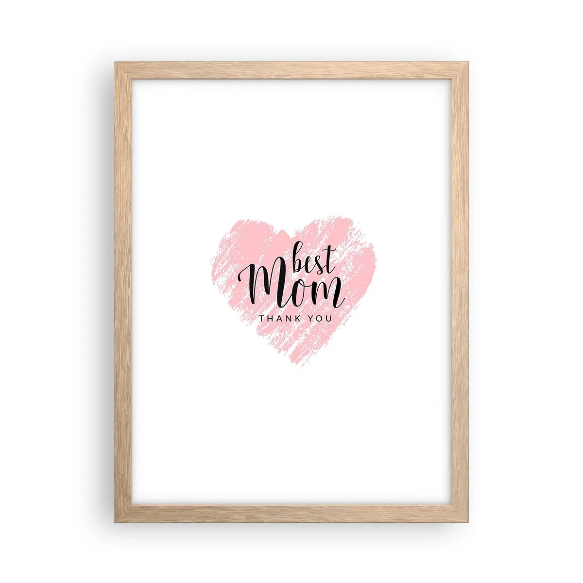 Pôster com moldura de carvalho claro - Sempre o momento certo - 30x40 cm