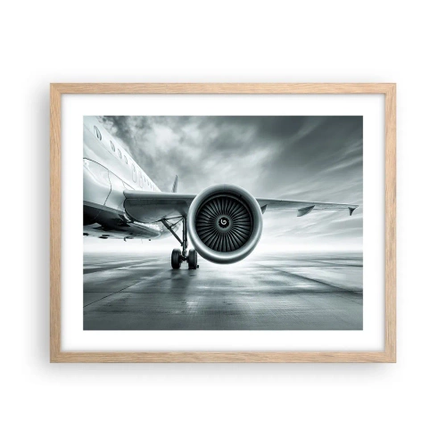 Pôster com moldura de carvalho claro - Há poder! - 50x40 cm