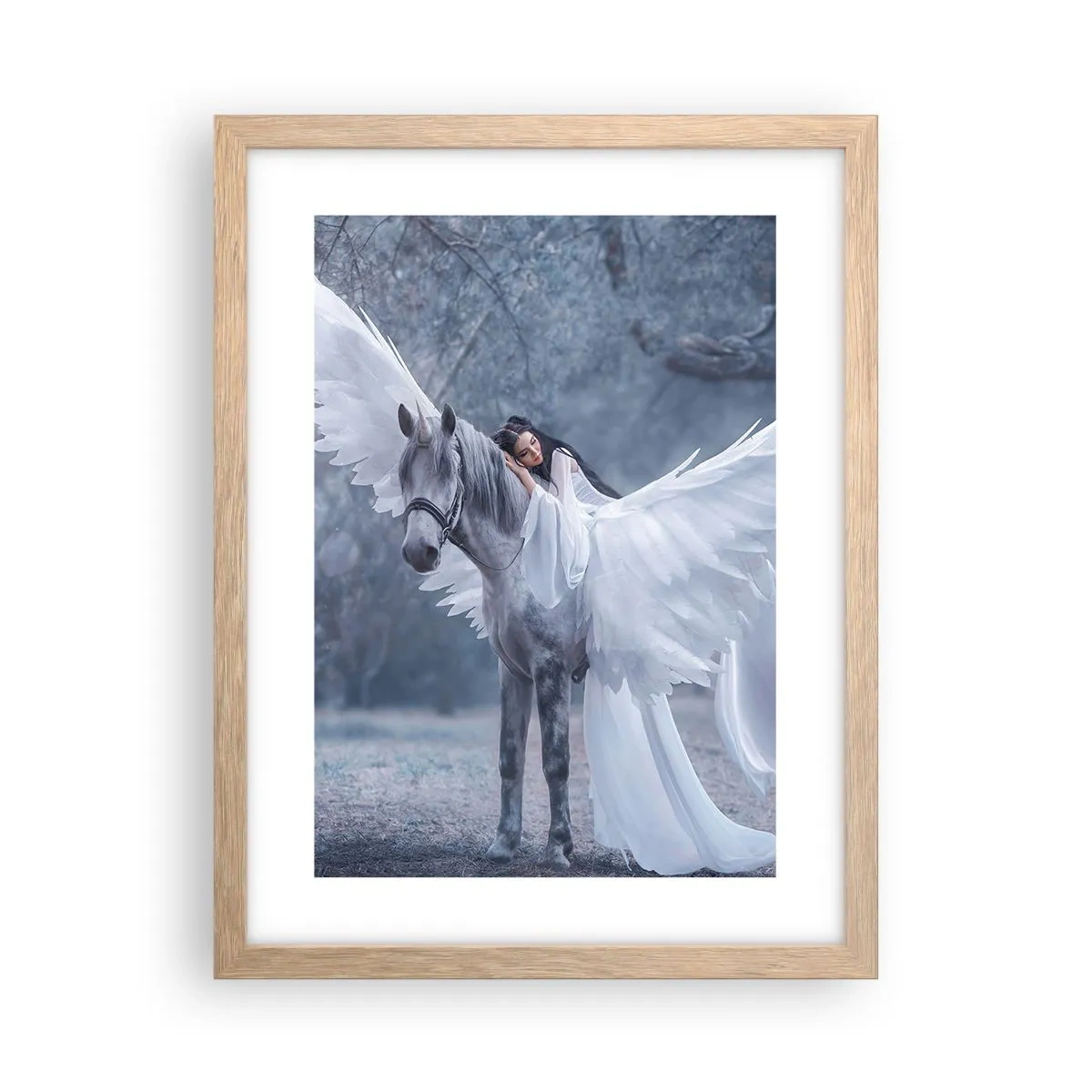 Pôster com moldura de carvalho claro - Momento inspirado - 30x40 cm