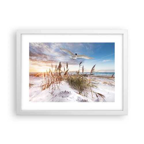 Pôster em moldura branca - Vento do mar - 40x30 cm
