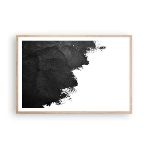 Pôster com moldura de carvalho claro - Elementos: terra - 91x61 cm
