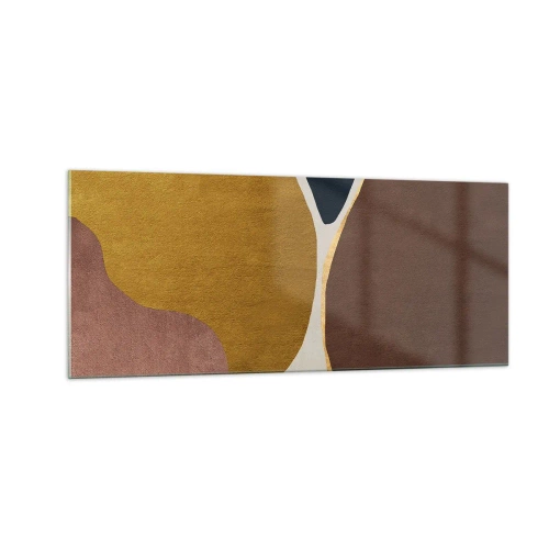 Quadro em vidro - Abstração – um lugar no espaço - 100x40 cm