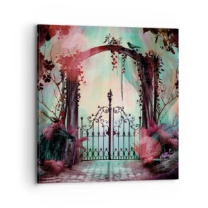 Quadro em tela - Jardim secreto - 70x70 cm