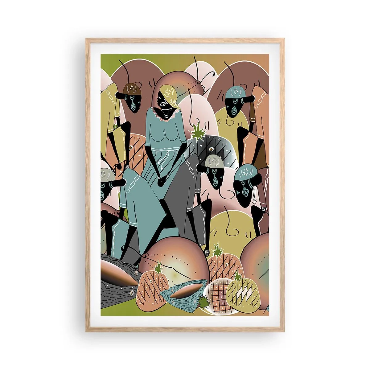 Pôster com moldura de carvalho claro - Uma grande festa se aproxima - 61x91 cm