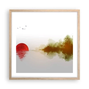 Pôster com moldura de carvalho claro - Uma promessa de paz - 50x50 cm