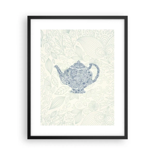 Pôster com moldura preta - Chás de charme - 40x50 cm