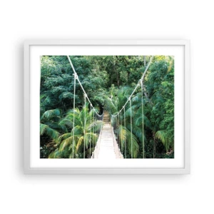 Pôster em moldura branca - Bem-vindo à selva! - 50x40 cm
