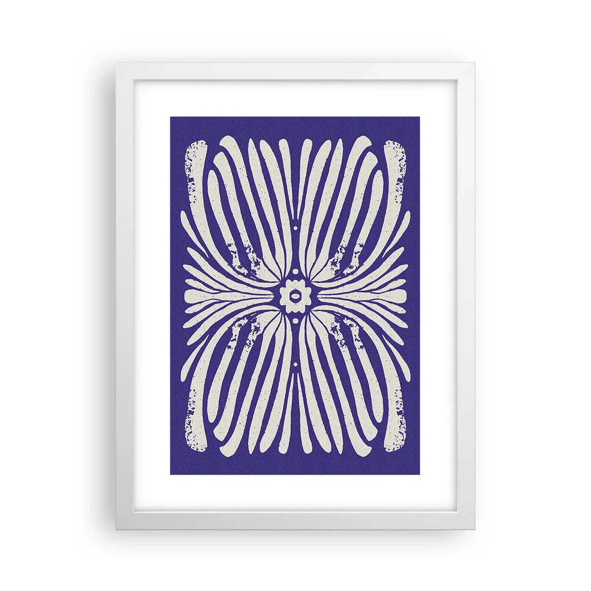 Pôster em moldura branca - Inspirações étnicas - 30x40 cm