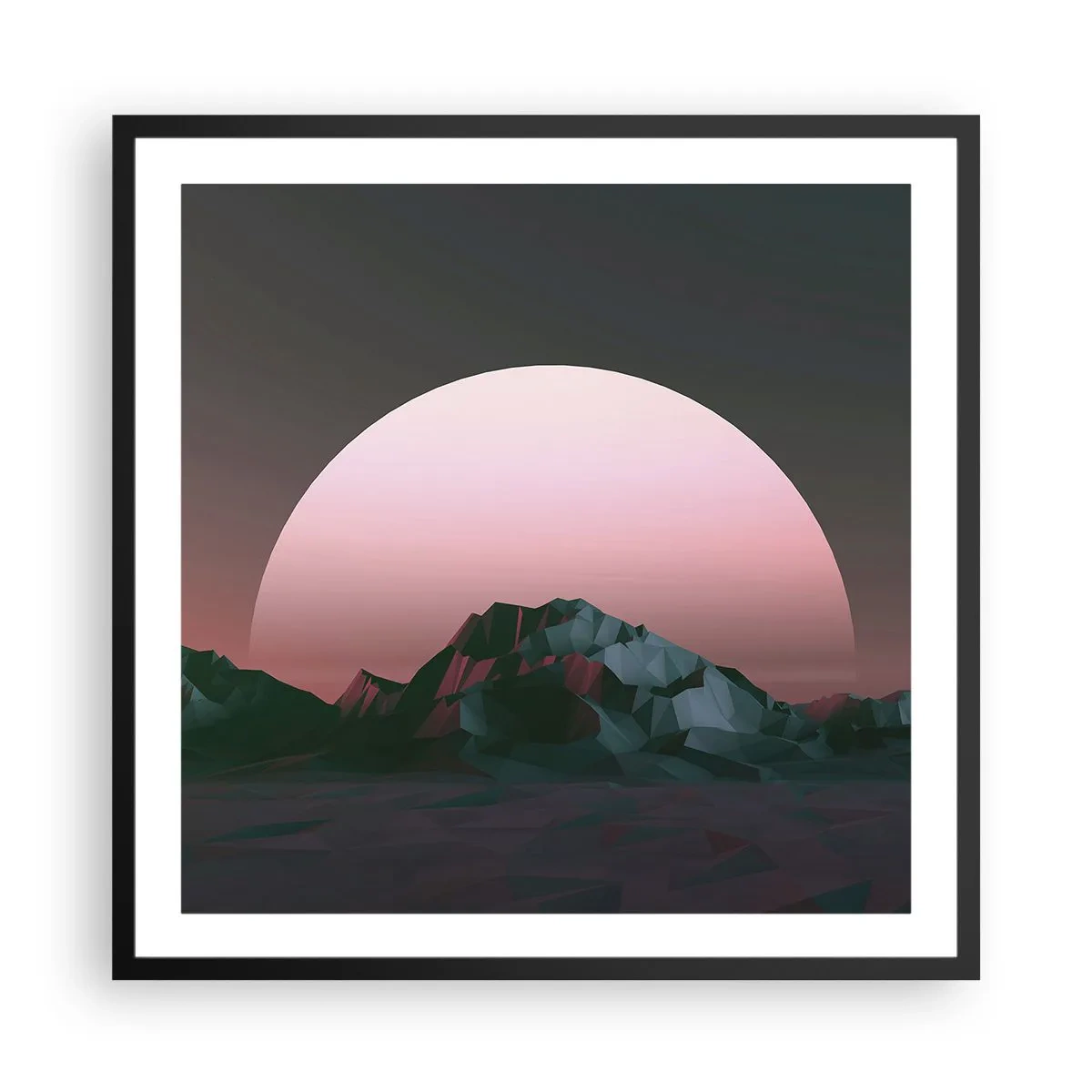 Pôster com moldura preta - Numa galáxia vizinha - 60x60 cm