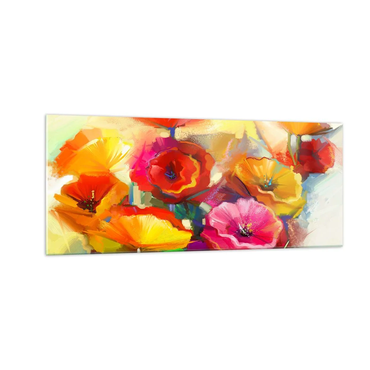 Quadro em vidro - Não só vermelho - 100x40 cm