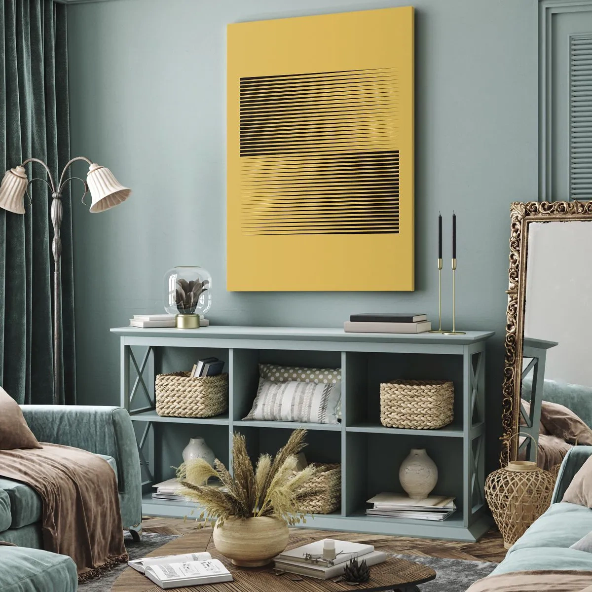 Quadro em tela - Quadratura de opostos - 70x100 cm