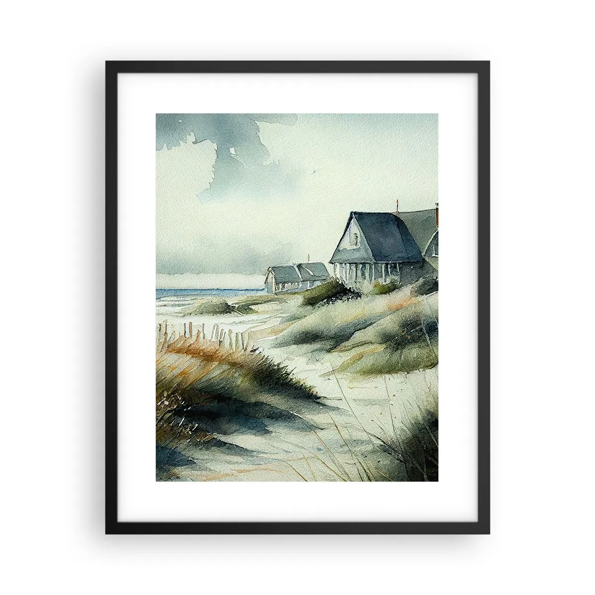 Pôster com moldura preta - Longe da agitação - 40x50 cm