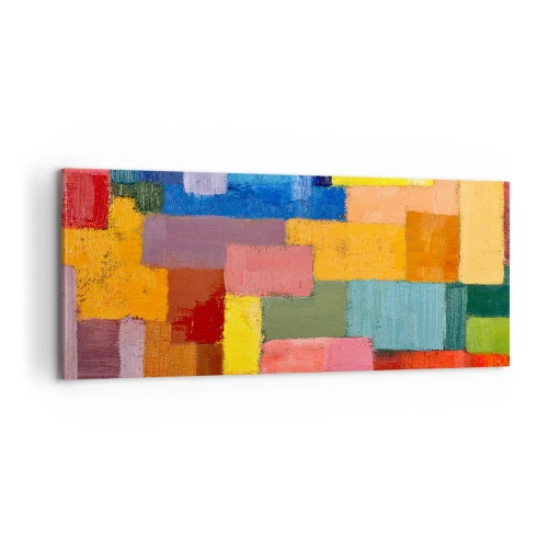Quadro em tela - Cada um diferente, todos coloridos - 100x40 cm