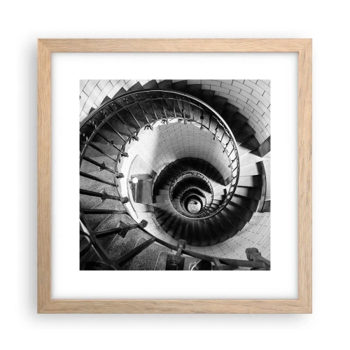 Pôster com moldura de carvalho claro - Cada vez mais alto - 30x30 cm