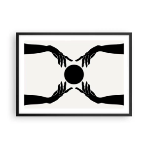 Pôster com moldura preta - Sinal secreto - 70x50 cm