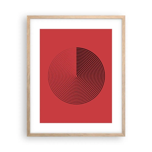 Pôster com moldura de carvalho claro - Movimento circular - 40x50 cm