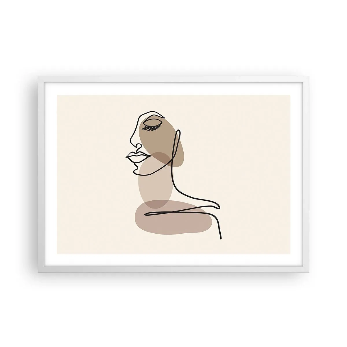 Pôster em moldura branca - Uma certa linha de beleza - 70x50 cm