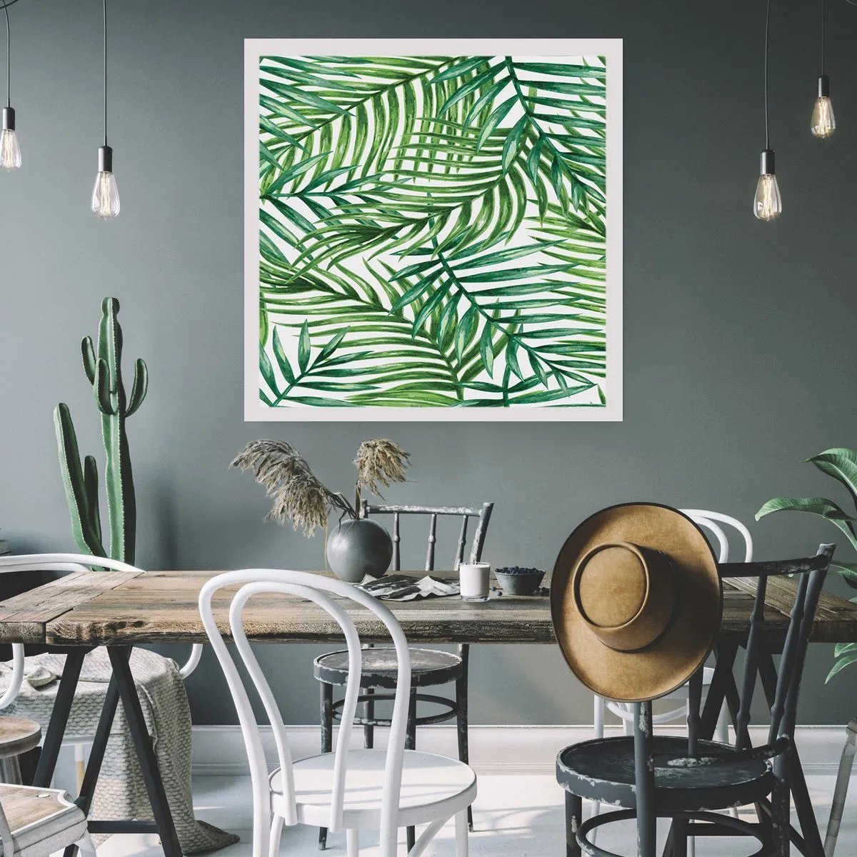 Pôster - Sob as folhas verdes - 40x40 cm