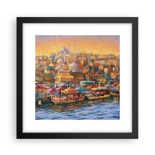 Pôster com moldura preta - Conto de Istambul - 30x30 cm