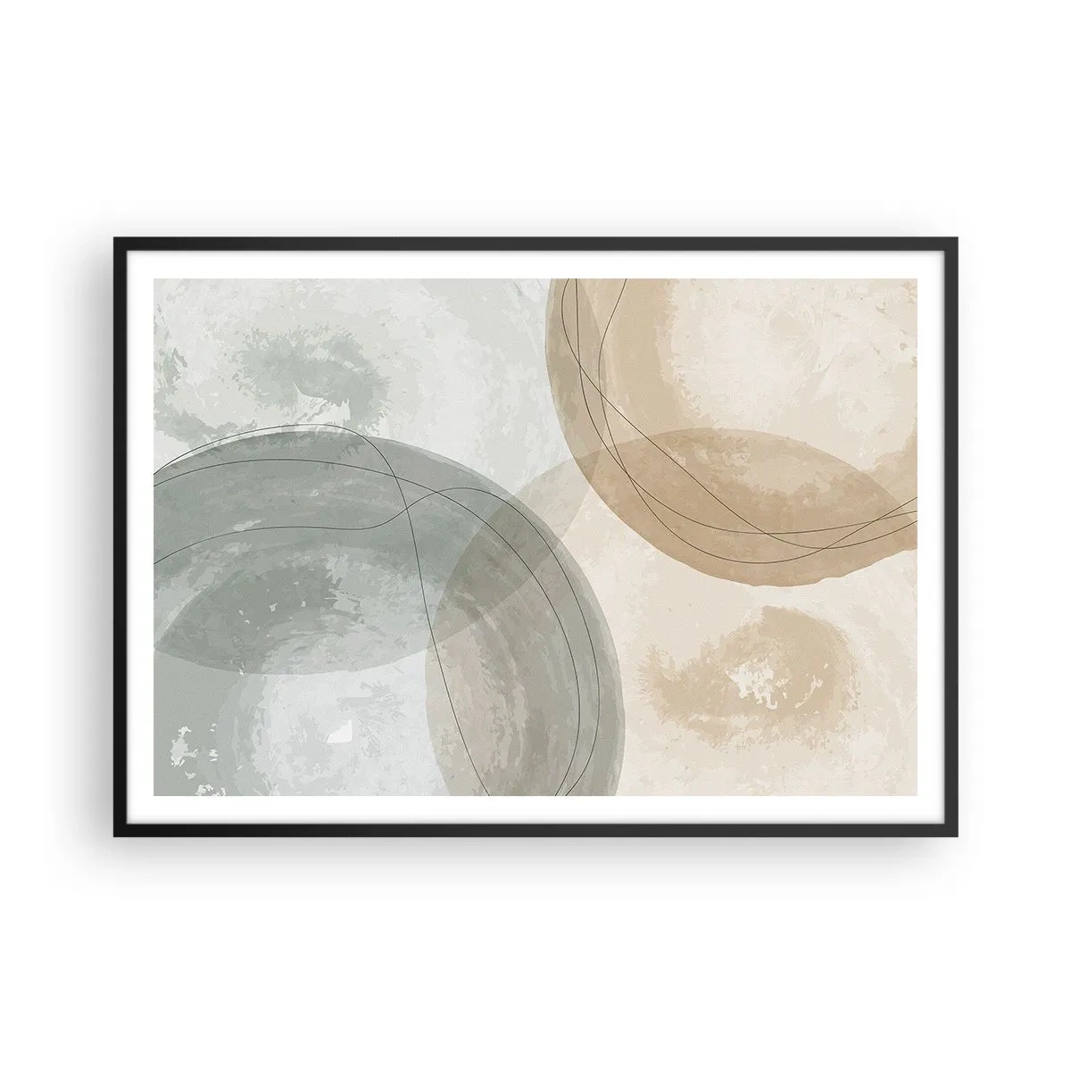 Pôster com moldura preta - Difusão de Mundos - 100x70 cm