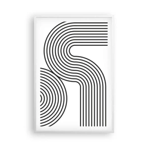 Pôster em moldura branca - Na curva - 61x91 cm