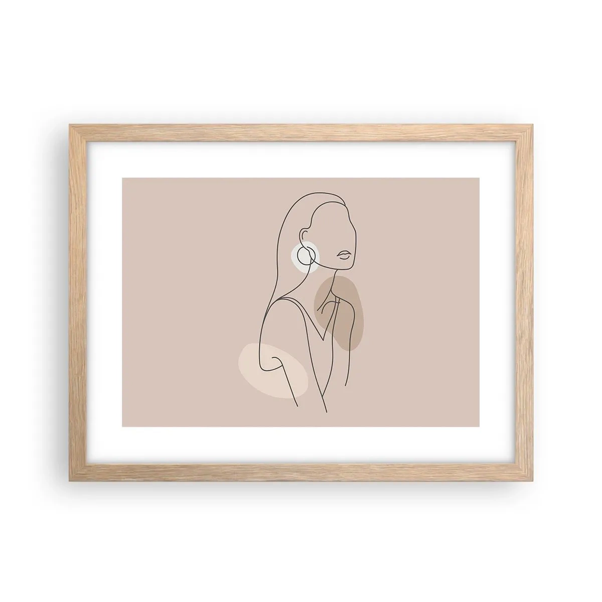 Pôster com moldura de carvalho claro - Um ícone da feminilidade - 40x30 cm