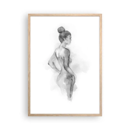 Pôster com moldura de carvalho claro - Linda como uma pintura - 50x70 cm