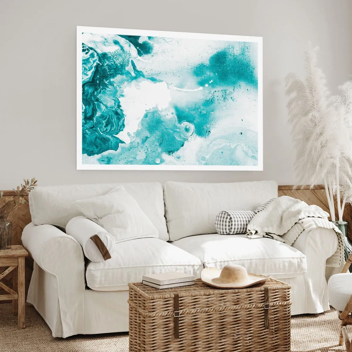 Pôster - Inundado em azul - 50x40 cm