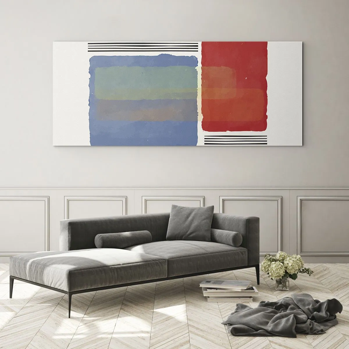 Quadro em vidro - A alma da geometria - 120x50 cm