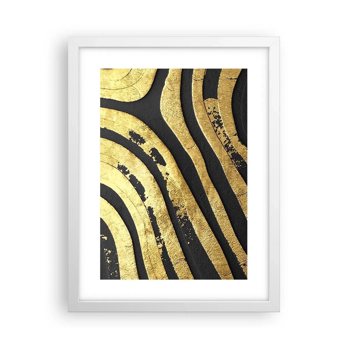 Pôster em moldura branca - Tudo flui - 30x40 cm