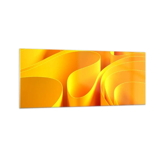 Quadro em vidro - Como as ondas do sol - 100x40 cm