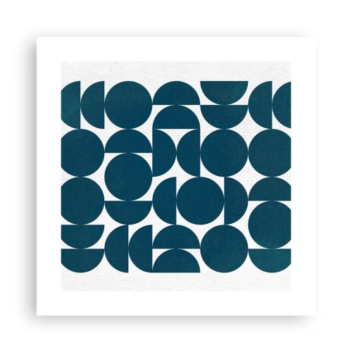 Pôster - Círculos e semicírculos - 40x40 cm