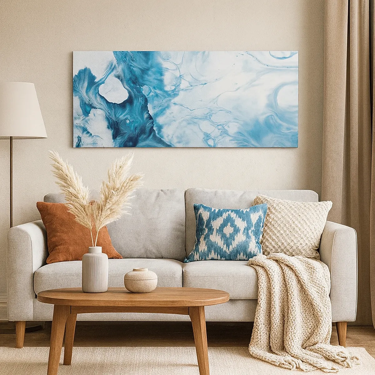 Quadro em tela - Concerto Azul - 30x30 cm