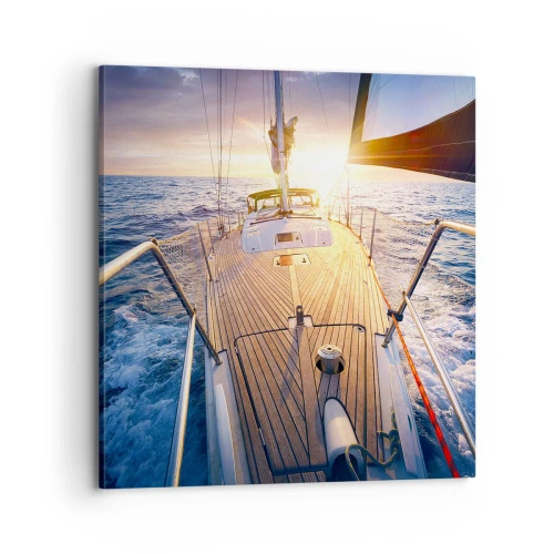 Quadro em tela - Correr sobre as ondas - 70x70 cm