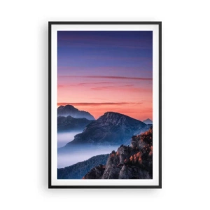 Pôster com moldura preta - Acima dos vales - 61x91 cm